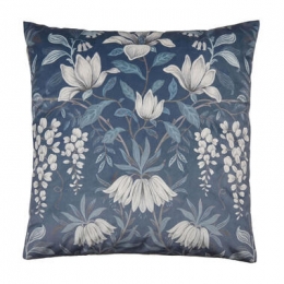 LauraAshley-ParterrePrintedSierkussen-Bloemen-50x50cm-Blauw