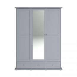 25korting-LeenBakker-KledingkastMargaux-202x152x53Cm-Spaanplaat-Grijs