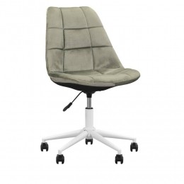 11GratisOpOpLeenBakker-BureaustoelSenja-Geblokt-WitMetaal-Velvet-Groen-65x65x875Cm