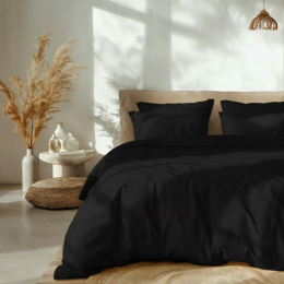 DekbedovertrekPercaleKatoenUni-Zwart-Tweepersoons200x200Cm-TaupePercaleKatoenKatoen-Effen-Dreamhouse-Dekbed-Discounternl