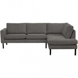 20korting-LeenBakker-HoekbankCollinRechts-Antraciet-Stof-Grijs-195x247x81Cm