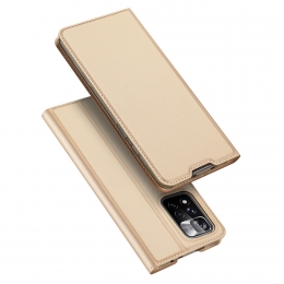 DuxDucis-TelefoonhoesjegeschiktvoorXiaomiRedmiNote11ProPlus-SkinProBookCase-Goud