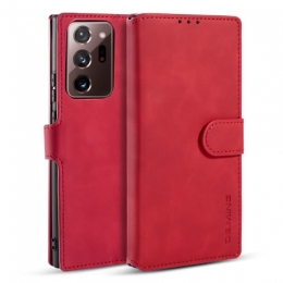 caseme-HoesjegeschiktvoorSamsungGalaxyNote20Ultra-metmagnetischesluiting-mingserie-lerenbookcase-rood