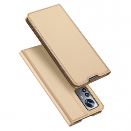 DuxDucis-TelefoonhoesjegeschiktvoorXiaomi12Pro-SkinProBookCase-Goud