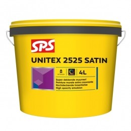 SPSUnitex2525SatinMuurverf-OpKleurGemengd-4L