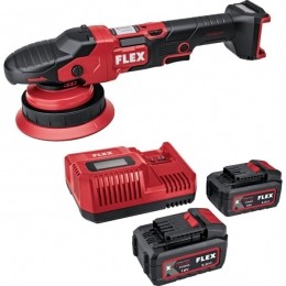 FlexXCE815018-ECSet18VAccuExcentrischePolijstmachineSet2x50AhAccu-150mm