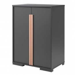 25korting-LeenBakker-VipackKinderkledingkastLondon98x56x116cm-Antraciet-Spaanplaat-Grijs