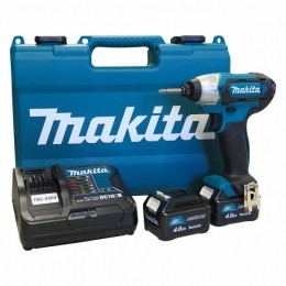 MakitaTD110DSME108VLi-IonAccuSlagschroevendraaierSet2x40AhAccuInKoffer