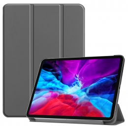 TablethoesvoorAppleiPadPro129inch2022tri-foldcover-CasemetAutoWakeSleepfunctie-Grijs