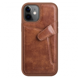 Nillkin-iPhone12MiniHoesje-AogeLeatherCaseSerie-BookCase-Bruin