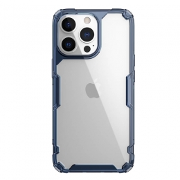 TelefoonhoesjegeschiktvoorAppleiPhone14Pro-NillkinNatureTPUCase-BackCover-Blauw