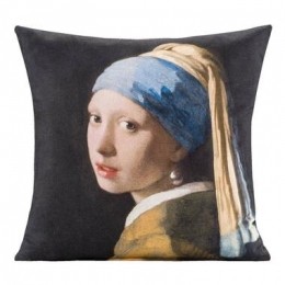 SierkussenMeisjemetdeparel-bruin-45x45cm