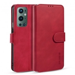 CaseMe-OnePlus9ProHoesje-MetMagnetischeSluiting-MingSerie-LerenBookCase-Rood