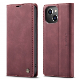 HoesjegeschiktvoorAppleiPhone14Plus-WalletBookCase-Magneetsluiting-Rood