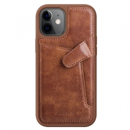 Nillkin-iPhone12MiniHoesje-AogeLeatherCaseSerie-BookCase-Bruin