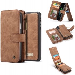CaseMe-HuaweiP40ProPlushoesje-2in1WalletBookCase-Bruin