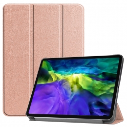 TablethoesvoorAppleiPadPro11inch2022tri-foldcover-CasemetAutoWakeSleepfunctie-Ros-gold