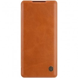 OnePlusNordN100Hoesje-QinLeatherCase-FlipCover-Bruin
