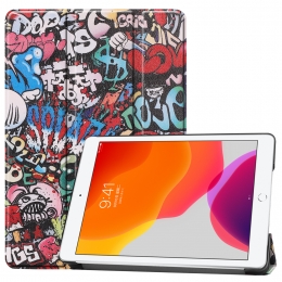TablethoesgeschiktvoorAppleiPad202120202019tri-foldhoes-102inch-CasemetAutoWakeSleepfunctie-Graffiti
