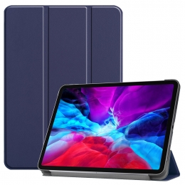 TablethoesvoorAppleiPadPro129inch2022tri-foldcover-CasemetAutoWakeSleepfunctie-DonkerBlauw