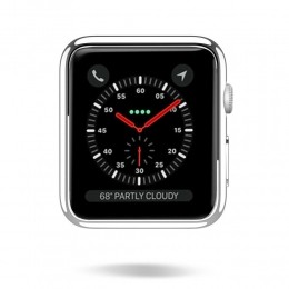 DuxDucis-HoesjeGeschiktvoorAppleWatchSeries123-38mm-BeschermendeCover-ZilverTransparant2-Pack