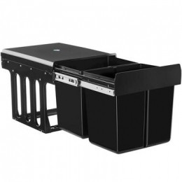 tectakeInbouwprullenbakAshlyn2-voudigescheiding30Ltelescooprails