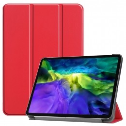 TablethoesvoorAppleiPadPro20212020tri-foldhoes-CasemetAutoWakeSleepfunctie-Rood