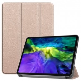 TablethoesvoorAppleiPadPro20212020tri-foldhoes-CasemetAutoWakeSleepfunctie-Goud