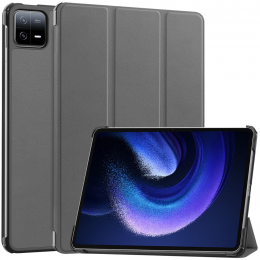 Case2go-TablethoesgeschiktvoorXiaomiPad6Pad6Pro-Tri-FoldBookCase-AutoWakeSleepfunctie-Grijs