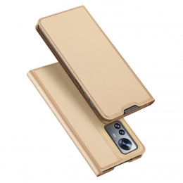 DuxDucis-TelefoonhoesjegeschiktvoorXiaomi12Pro-SkinProBookCase-Goud