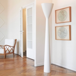 LuceplanLEDuplightervloerlampCarrarametdimmerwit