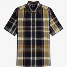 OverhemdLangeMouwFredPerryMADRASCHECKSHORTSLEEVES