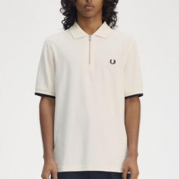 T-shirtFredPerryCREPEPIQUEZIPNECK