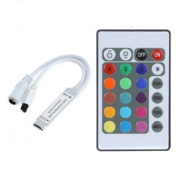 LEDStripRGBControllerMini24KnopsinclIRafstandsbediening