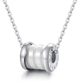 CillaJewelskettingZilverWitRomanPendant