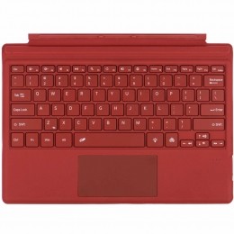 Case2go-BluetoothtoetsenbordgeschiktvoorMicrosoftSurfacePro34567-QWERTY-BluetoothKeyboardCover-Mettouchpadentoetsenbordverlichting-Rood
