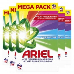 5xArielWaspoederColor40Wasbeurten22kg