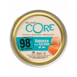 12xWellnessCoreKattenvoer98RecipeKip-Zalm85gr