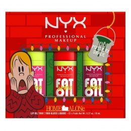 NYXProfessionalMakeupHolidayCollectionHomeAloneFatOilLipDripTrio