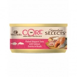 24xWellnessCoreKattenvoerSignatureSelectsFlakedTonijn-Zalm79gr