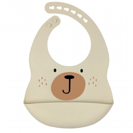 Dutsi-Siliconen-BabySlabbetje-JungleSerie-Beer