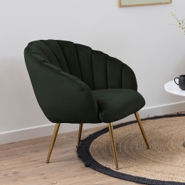 BendtFauteuilKarolineVelvet-DarkGreenGold