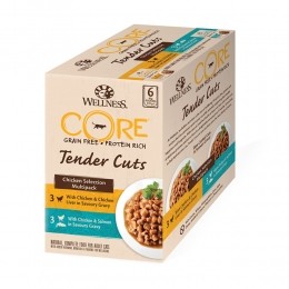 8xWellnessCoreKattenvoerTenderCutsSelection6-packKip6x85gr