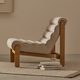 KaveHomeFauteuilMagiraStructuurstofeneikenhout-Beige