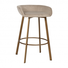 RichmondBarstoelCressidaVelvet-Khakizithoogte75cm