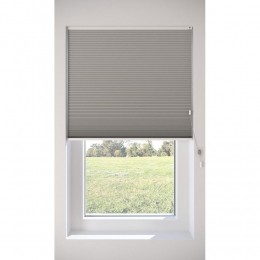 FenstrDubbelPlissgordijnAniekTaupeVerduisterend