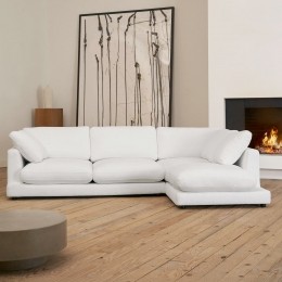 KaveHome4-zitsLoungebankGalaRechtsChenille-Wit