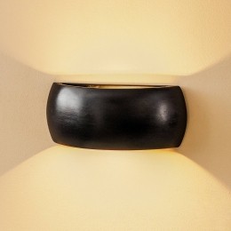 SOLLUXLIGHTINGWandlampBowupdownkeramiekzwartbreedte32cm