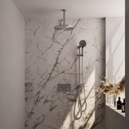 ThermostatischeInbouwRegendoucheBrauerBrushedEditionMetDrukknoppenSET72Met30cmDouchekopEnPlafondarmEn3-StandenHanddoucheEn