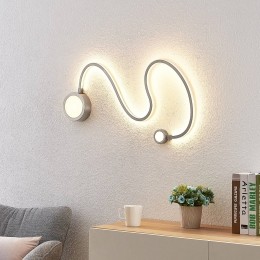 LindbyRionLEDwandlampnikkel